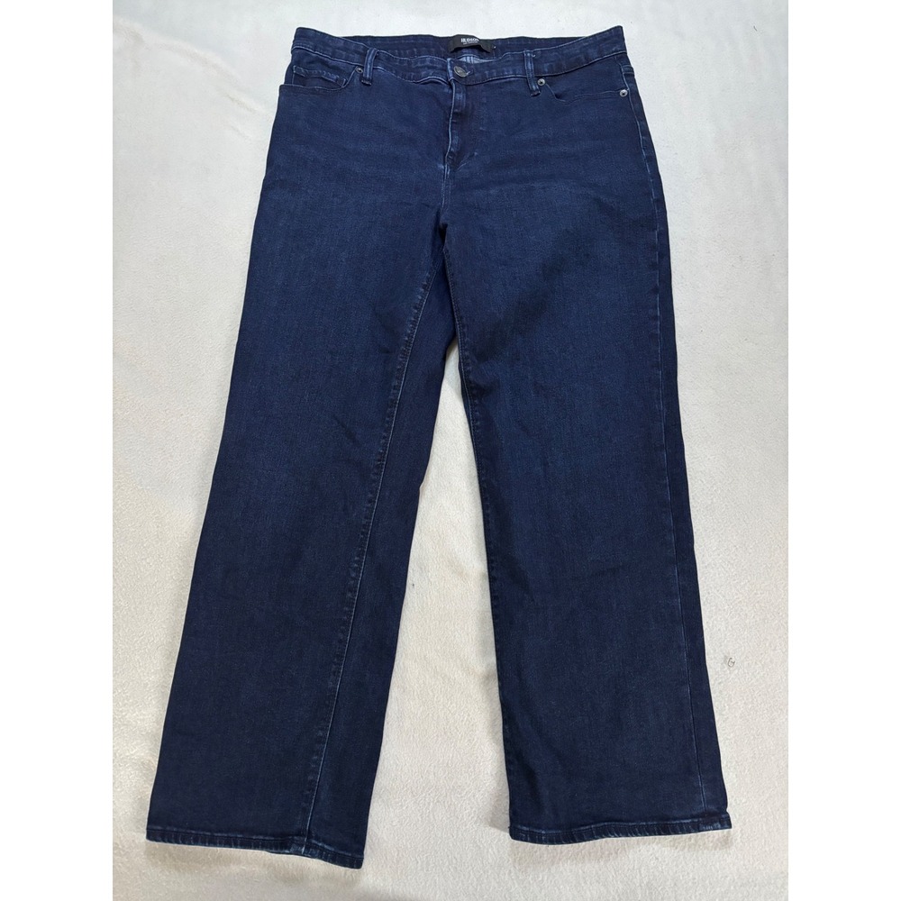 Hudson Los Angeles Mens Straight Leg Jeans Dark Indigo Wash Size 38x26.5